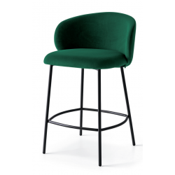 TABOURET ROND SNACK ENVELOPPANT EN VELOURS OU TISSU TUKA