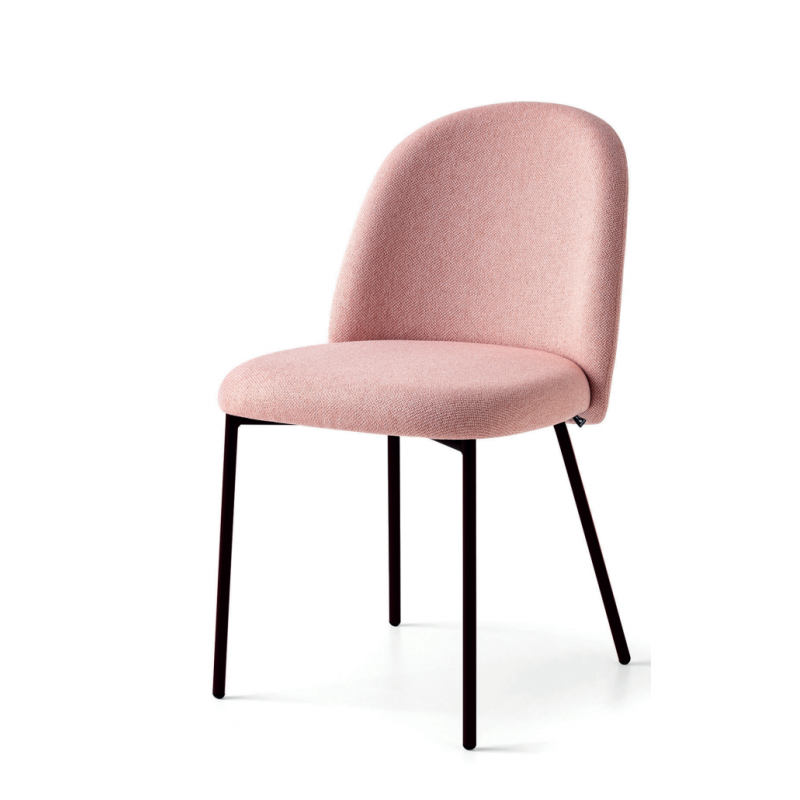 CHAISE CONTEMPORAINE RONDE EN TISSU ET VELOURS TUKA