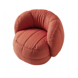 FAUTEUIL POUF LOUNGE CONTEMPORAIN EN TISSU REEF SAFRAN CONNUBIA