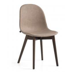 CHAISE SCANDINAVE PIEDS BOIS ET VINYL ACADEMY