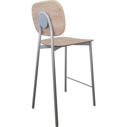 TABOURET CONTEMPORAIN EN BOIS ET MÉTAL TATA YOUNG BOIS