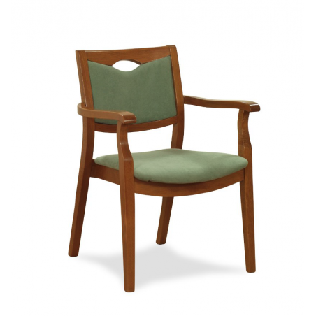 FAUTEUIL DE STYLE EN BOIS ET TISSU LONDON
