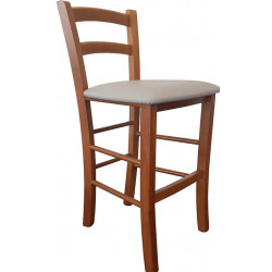 TABOURET CAMPAGNARD EN BOIS ET VINYL PROMOTION