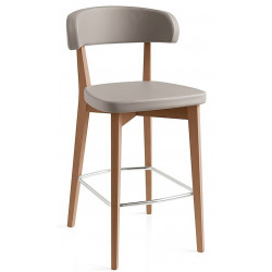 TABOURET SNACK CONTEMPORAIN SIREN SIMILI CUIR ET BOIS