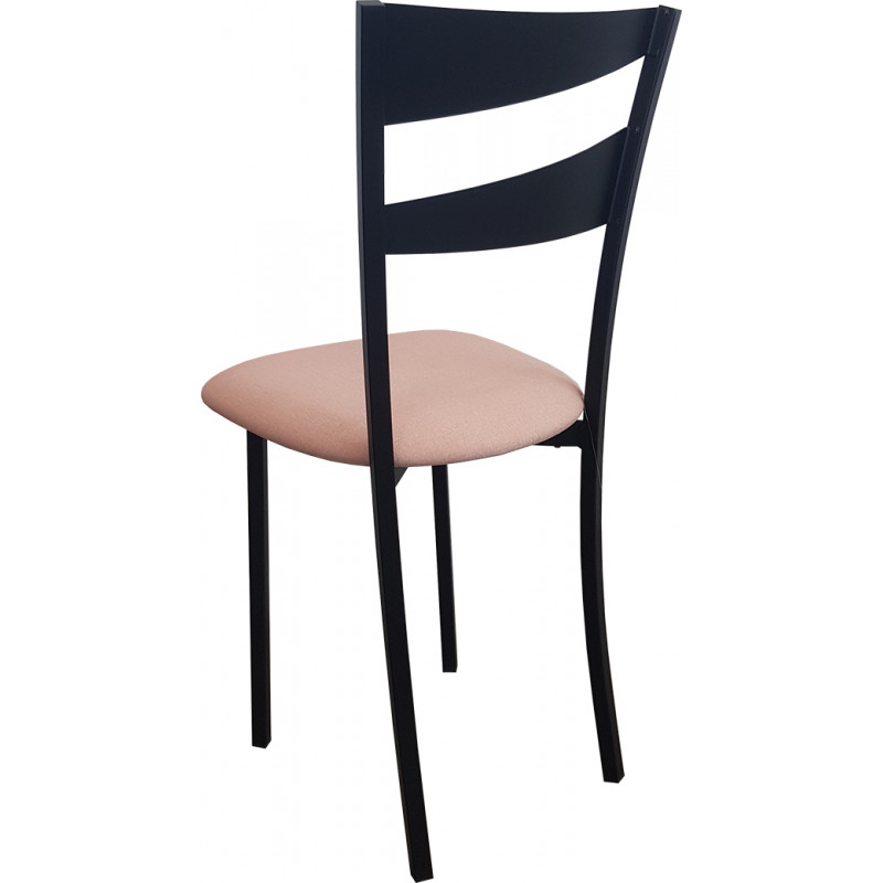 CHAISE DE CUISINE CONTEMPORAINE FLAVIO EN MÉTAL ET SIMILICUIR