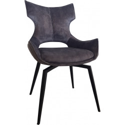 CHAISE CONTEMPORAINE EN VELOURS PIVOTANTE CAMILLE