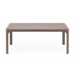 TABLE BASSE MODERNE DE SALON DE JARDIN NET TAUPE PROMOTION