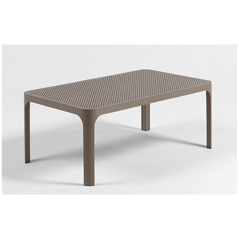 TABLE BASSE MODERNE DE SALON DE JARDIN NET TAUPE PROMOTION