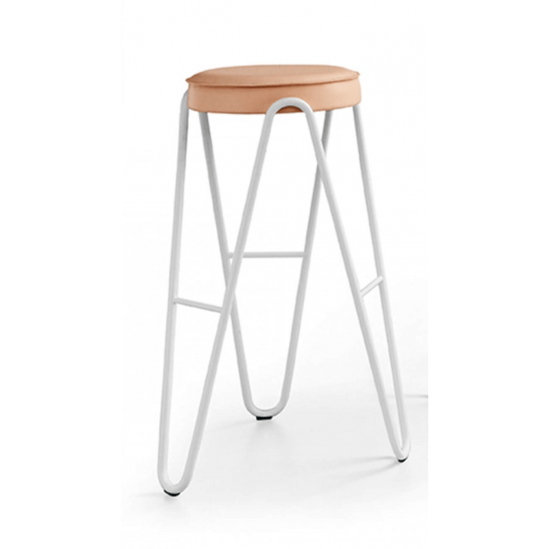 TABOURET DESIGN EN SMILICUIR GÉOMÉTRIQUE APELLE