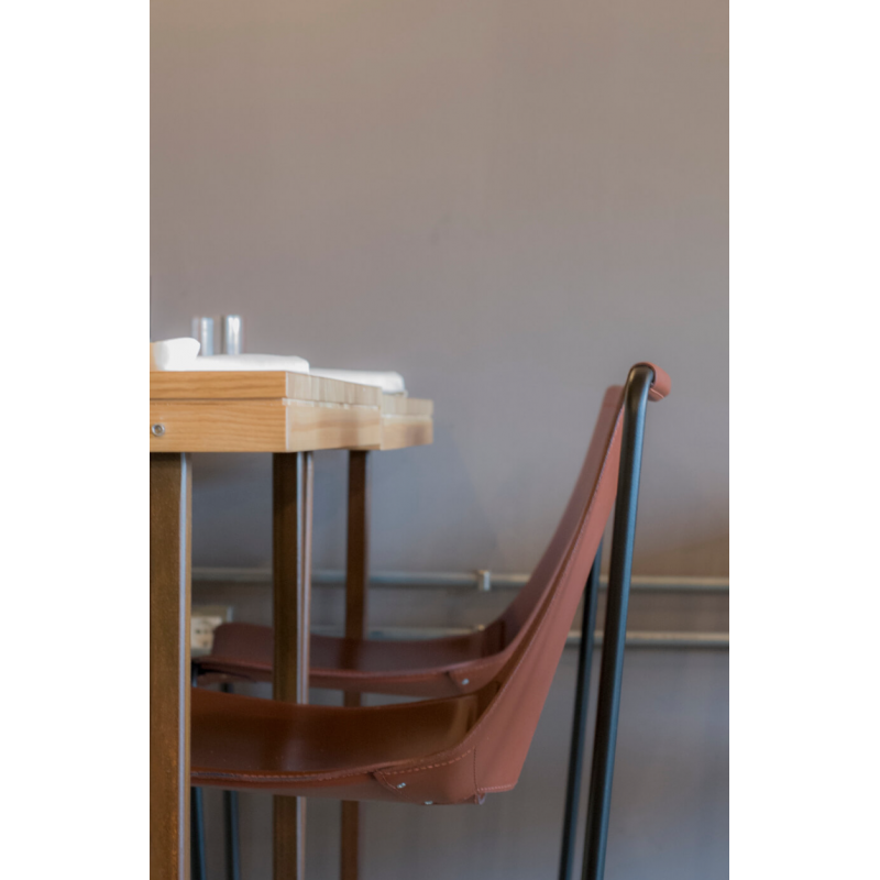 CHAISE DE SALLE À MANGER EN CUIR DESIGN APELLE