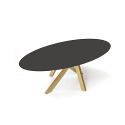 TABLE EN DEKTON OVALE PIEDS CENTRAL MOON