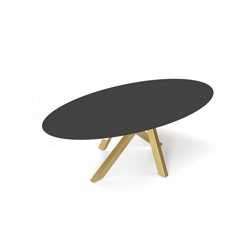 TABLE EN DEKTON OVALE PIEDS CENTRAL MOON