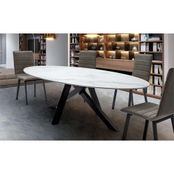 TABLE EN DEKTON OVALE PIEDS CENTRAL MOON