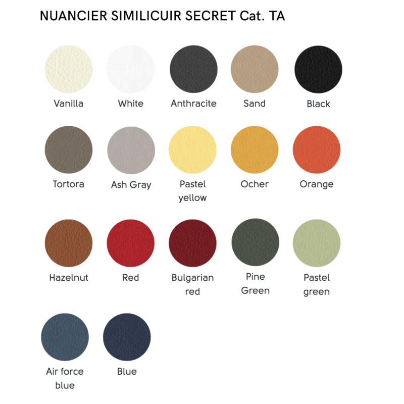 TABOURET PETIT DOSSIER CONTEMPORAIN EN BOIS ET SIMILICUIR COVER