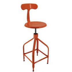 TABOURET SNACK DE DESSINATEUR INDUSTRIEL RÉGLABLE EN HAUTEUR HORTENSE