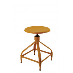 TABOURET BAS DE DESSINATEUR INDUSTRIEL RÉGLABLE EN HAUTEUR HORTENSE