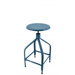 TABOURET HAUT DE DESSINATEUR INDUSTRIEL RÉGLABLE EN HAUTEUR HORTENSE