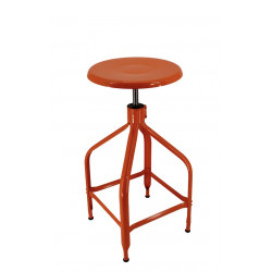 TABOURET HAUT DE DESSINATEUR INDUSTRIEL RÉGLABLE EN HAUTEUR HORTENSE