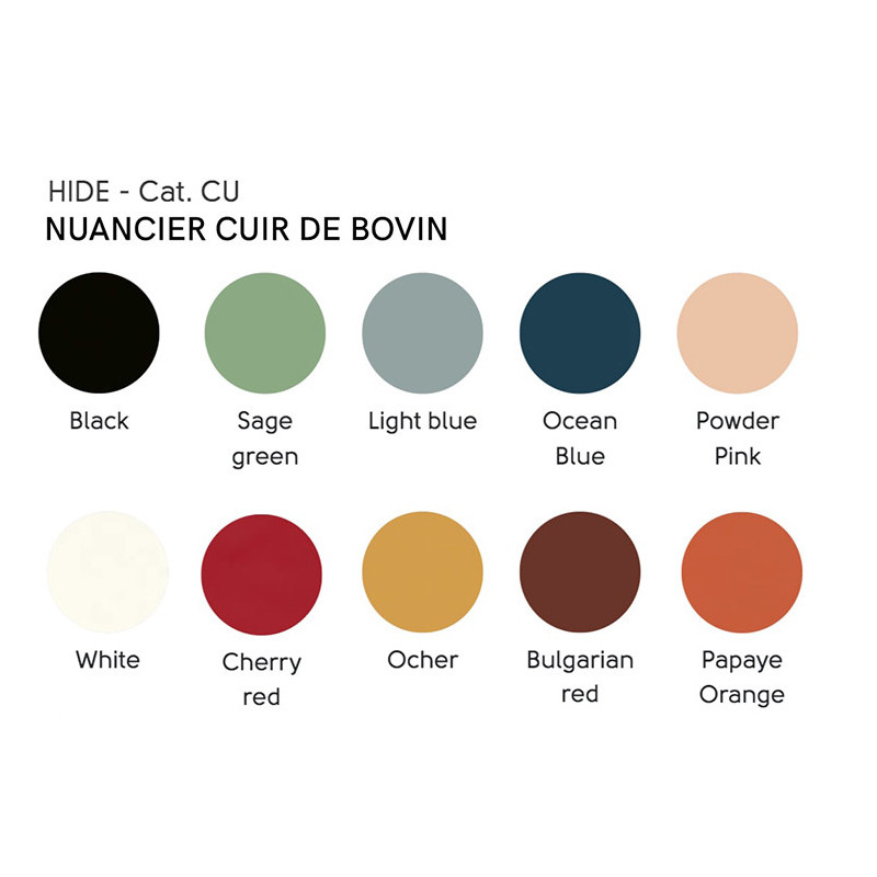 FAUTEUIL PIVOTANT EN CUIR TRESSÉ ET TISSU MARLON - Le Chaisier