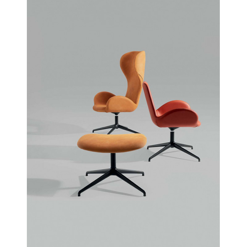 FAUTEUIL DALIA CONTEMPORAIN PIVOTANT DOSSIER HAUT