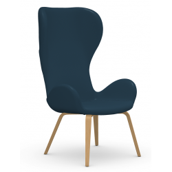 FAUTEUIL CONTEMPORAIN PIEDS BOIS AU DOSSIER HAUT DALIA