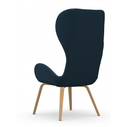 FAUTEUIL CONTEMPORAIN PIEDS BOIS AU DOSSIER HAUT DALIA