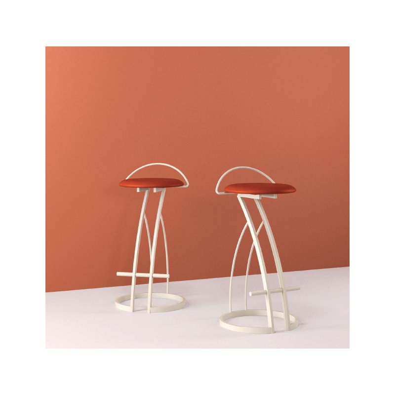 TABOURET EN MÉTAL FRANÇAIS SNACK COFFEE