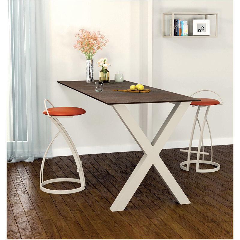 TABOURET EN MÉTAL FRANÇAIS SNACK COFFEE