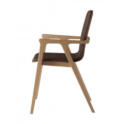 FAUTEUIL DE SALLE À MANGER AXEL EN BOIS ET TISSU