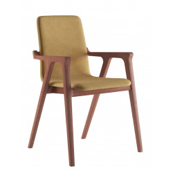 FAUTEUIL DE SALLE À MANGER AXEL EN BOIS ET TISSU