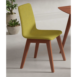 CHAISE DE SALLE À MANGER EN BOIS ET TISSU SANDY