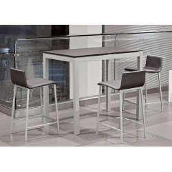 TABLE HAUTE DE CUISINE BAR EN CERAMIQUE LEO HT 105 CM