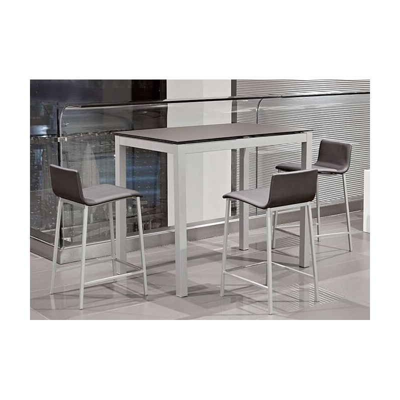 TABLE HAUTE DE CUISINE BAR EN CERAMIQUE LEO HT 105 CM