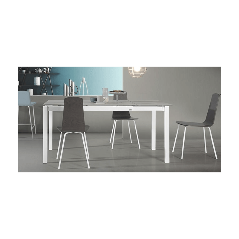 TABLE DE CUISINE EXTENSIBLE EN CÉRAMIQUE CÉLÈSTE HT 75 CM