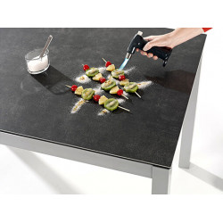 TABLE DE CUISINE EXTENSIBLE EN CÉRAMIQUE CÉLÈSTE HT 75 CM