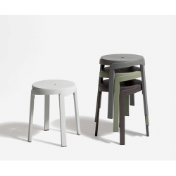 TABOURET BAS RECYCLÉ D'EXTÉRIEUR EMPILABLE STACK