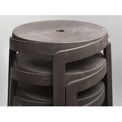 TABOURET BAS RECYCLÉ D'EXTÉRIEUR EMPILABLE STACK