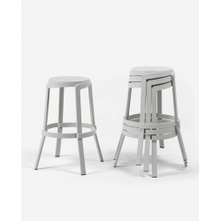 TABOURET DE BAR RECYCLÉ D'EXTÉRIEUR EMPILABLE STACK