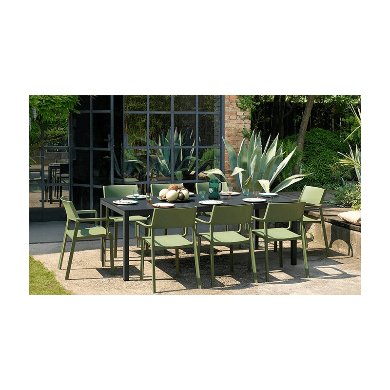 TABLE DE JARDIN FIXE EN ALUMINIUM RIO