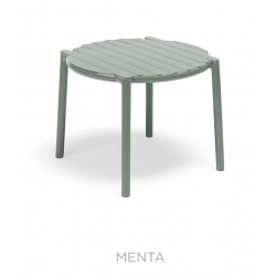 PETITE TABLE BASSE EMPILABLE RONDE D'EXTÉRIEUR DOGA EN POLYPROPYLÈNE