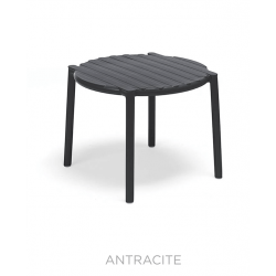 PETITE TABLE BASSE EMPILABLE RONDE D'EXTÉRIEUR DOGA EN POLYPROPYLÈNE