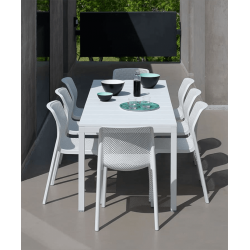 TABLE DE JARDIN EXTENSIBLE EN RÉSINE DURELTOP ET ALUMINIUM - RIO