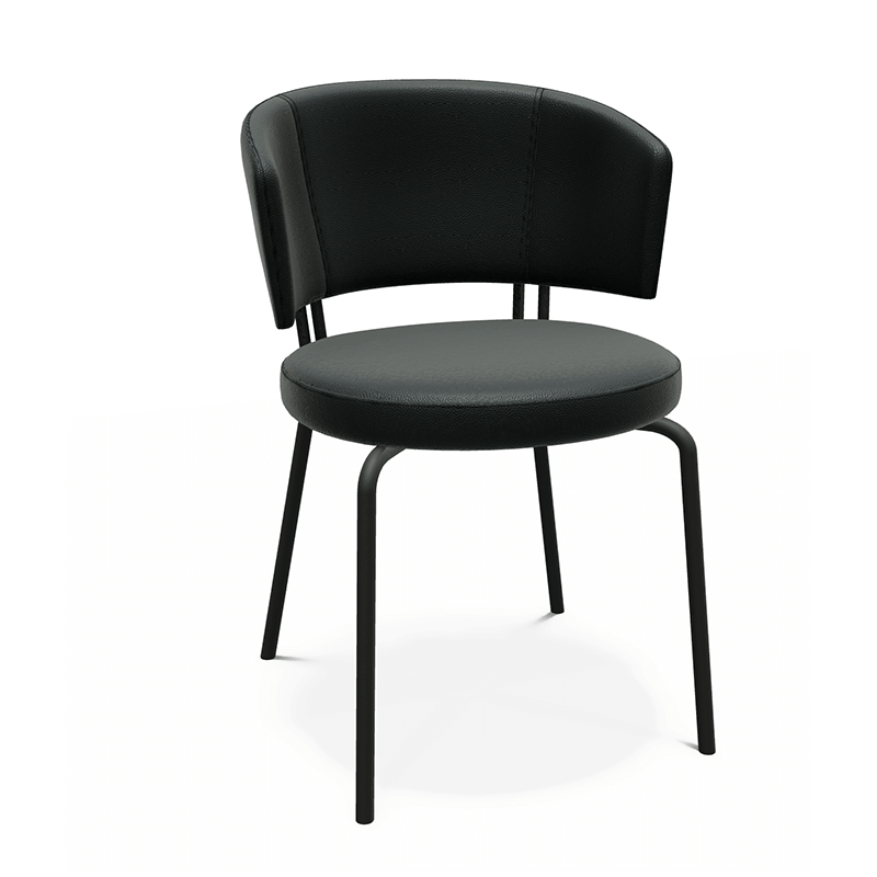 CHAISE MODERNE AVEC ACCOUDOIRS AERO SIMILICUIR