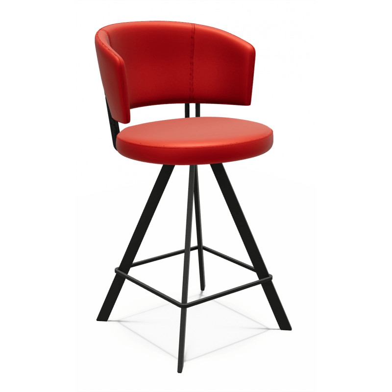 TABOURET SNACK PIVOTANT MODERNE BARALLURE EN SIMILICUIR