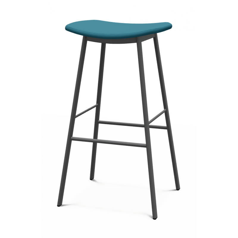 TABOURET SNACK D'APPOINT SANS DOSSIER BARAMI EN SIMILICUIR