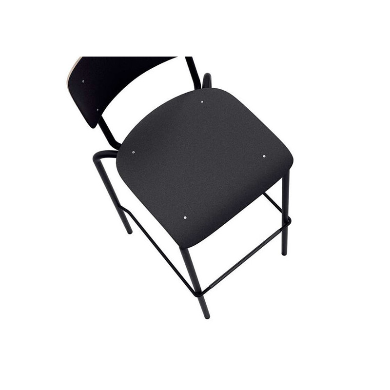 TABOURET BAR VINTAGE EN MÉTAL ET BOIS BARCOLLÈGE