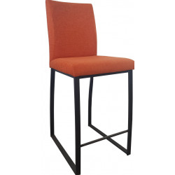 TABOURET CONTEMPORAIN GARNIE EN TISSU ET MÉTAL ELITE