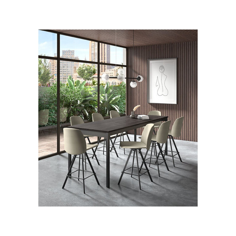 TABOURET SNACK PIVOTANT CONTEMPORAIN FIGARO EN SIMILICUIR