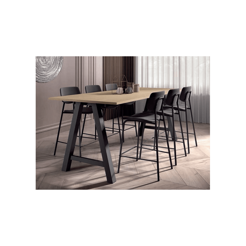 TABOURET SNACK VINTAGE EN MÉTAL ET TISSU LAGO