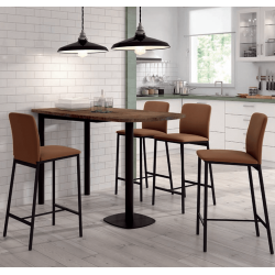 TABOURET DE CUISINE SNACK EN METAL ET TISSU LOFT